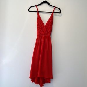 Alice + Olivia Red Spaghetti Strap, Cross Back Dress, Size XS